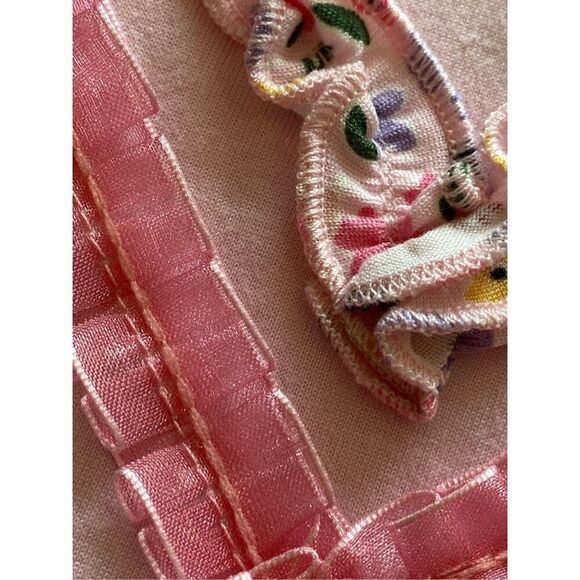 Btween 3 Piece Outfit Pink Floral Shorts Top Hair Tie - Picture 8 of 12